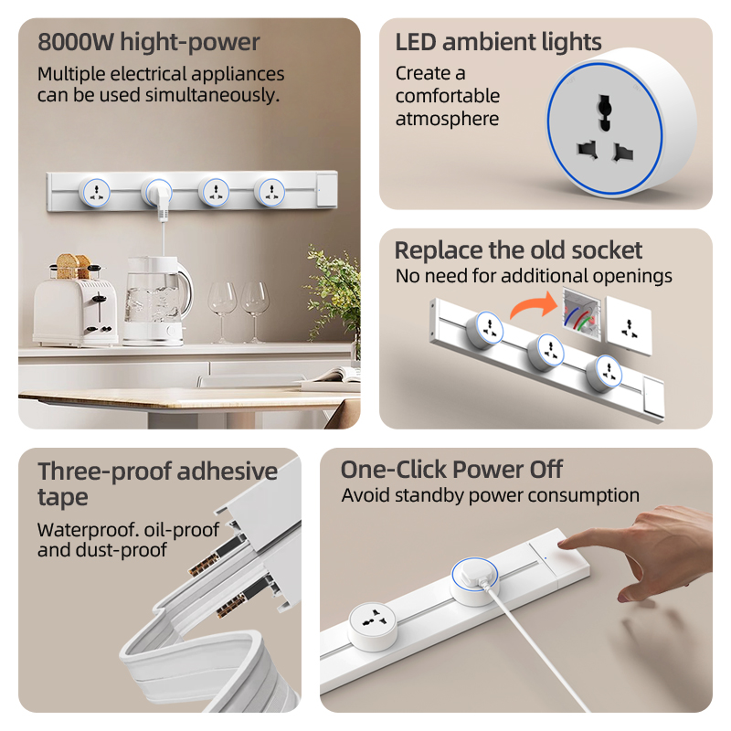 Track Rail Socket EU UK FR Kor – Home Outlet Bathroom recenzja i cena