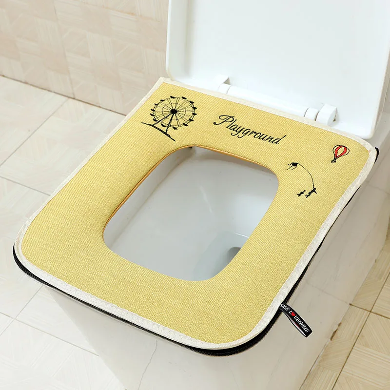 Square with Zipper Home Toilet – Home Bathroom Mats recenzja i cena