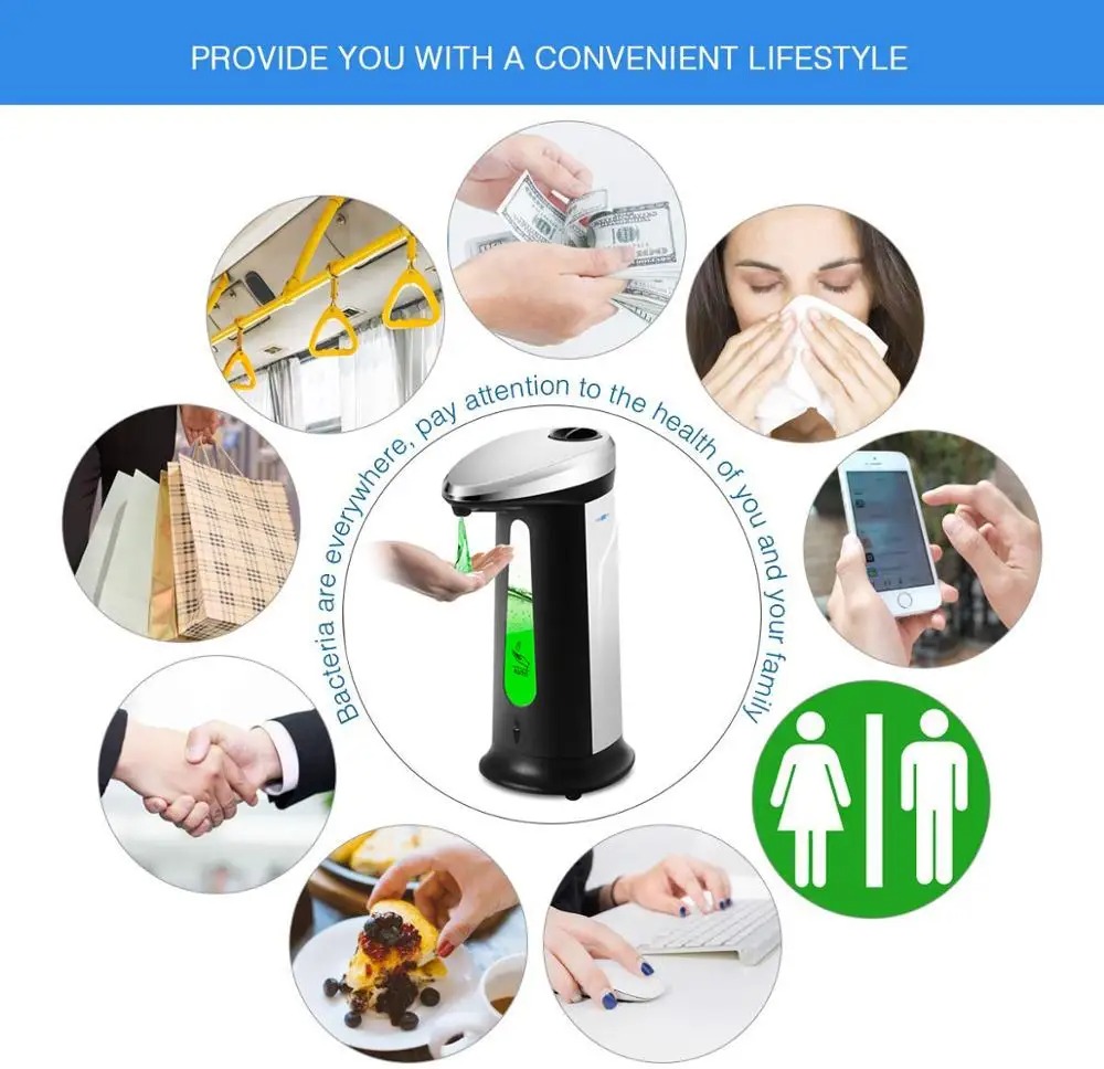 400ml Automatic Liquid Soap Di – Home Bathroom Soap Dispenser recenzja i cena