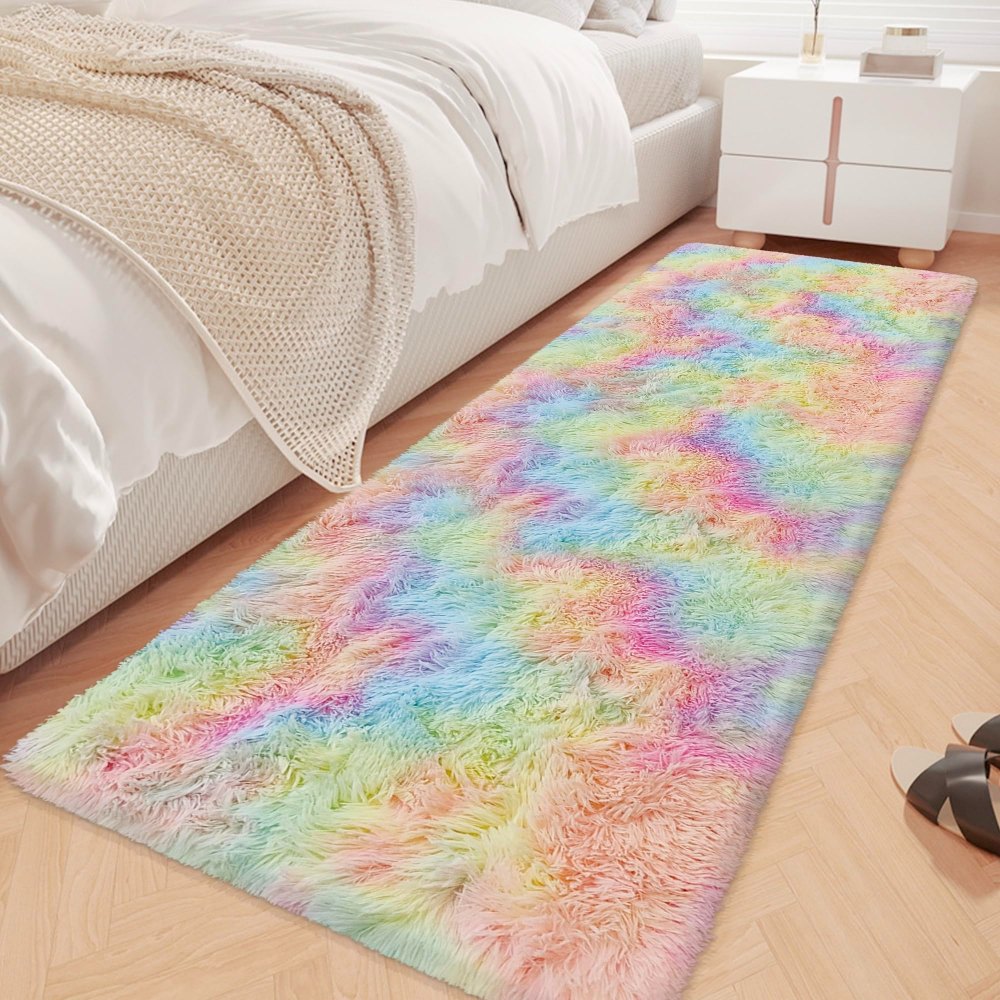 VIKAMA Gradient Blue Fluffy Ru – Home Bathroom Carpet recenzja i cena