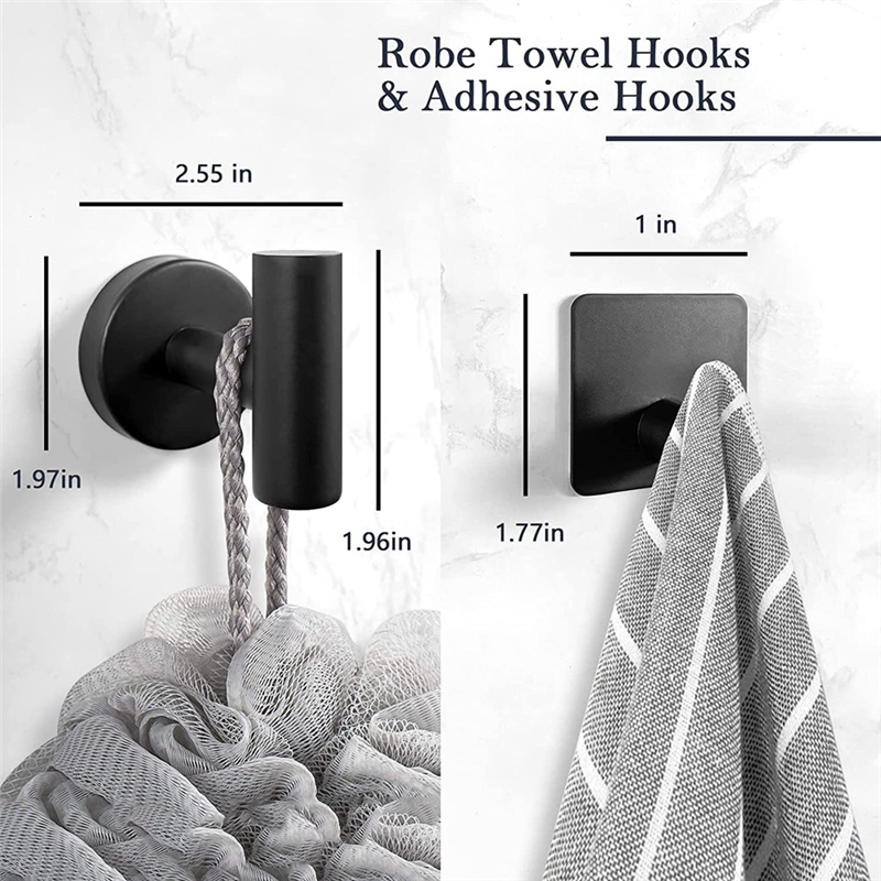 ABCL 14-Pieces Matte Black Bat – Towel Bar Stainless recenzja i cena
