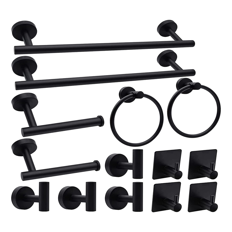 ABCL 14-Pieces Matte Black Bat – Towel Bar Stainless recenzja i cena