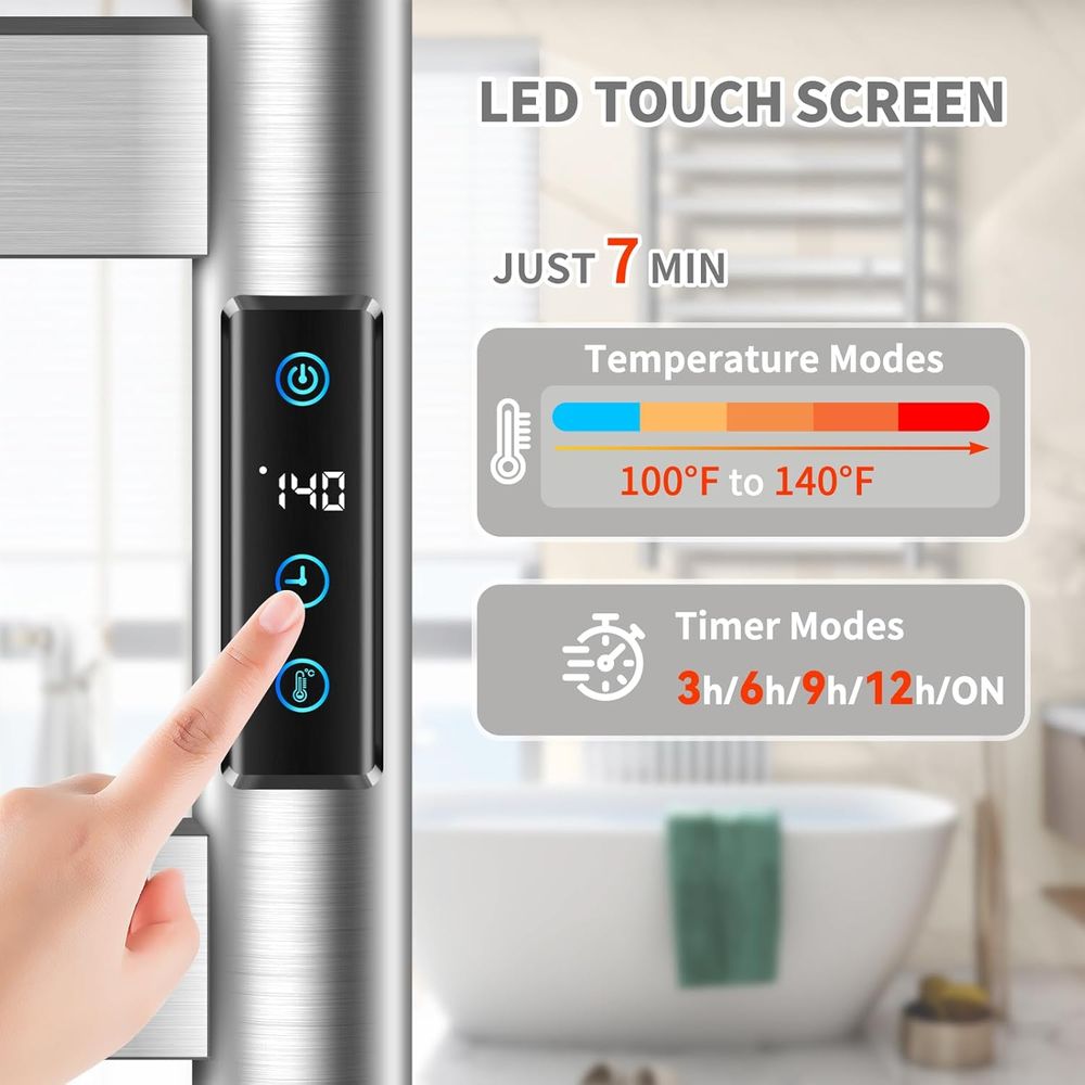 10-Bar Electric Wall-Mounted T – Towel Bar Stainless recenzja i cena