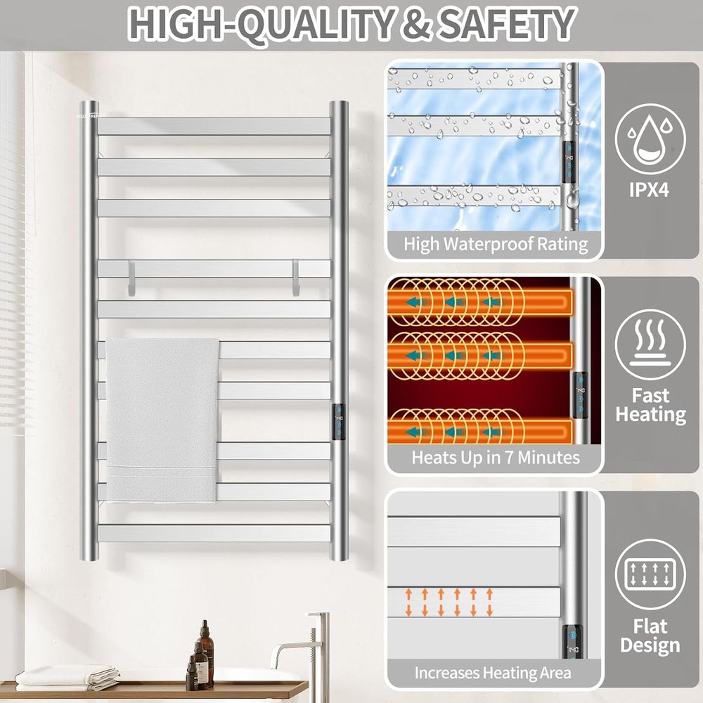 10-Bar Electric Wall-Mounted T – Towel Bar Stainless recenzja i cena