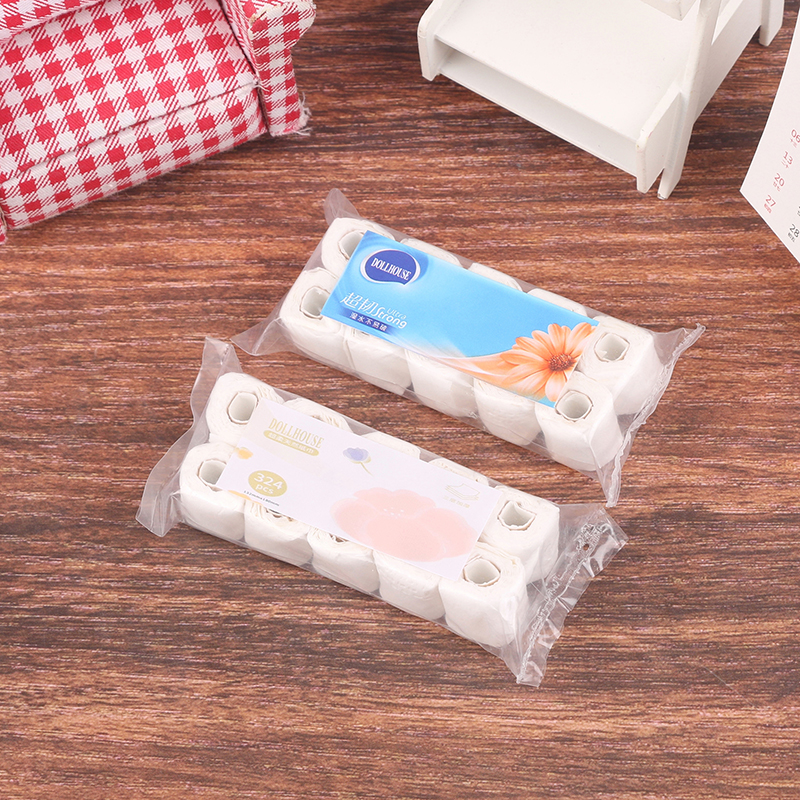 1:12 Dollhouse Miniature Paper – Home Bathroom Scene recenzja i cena