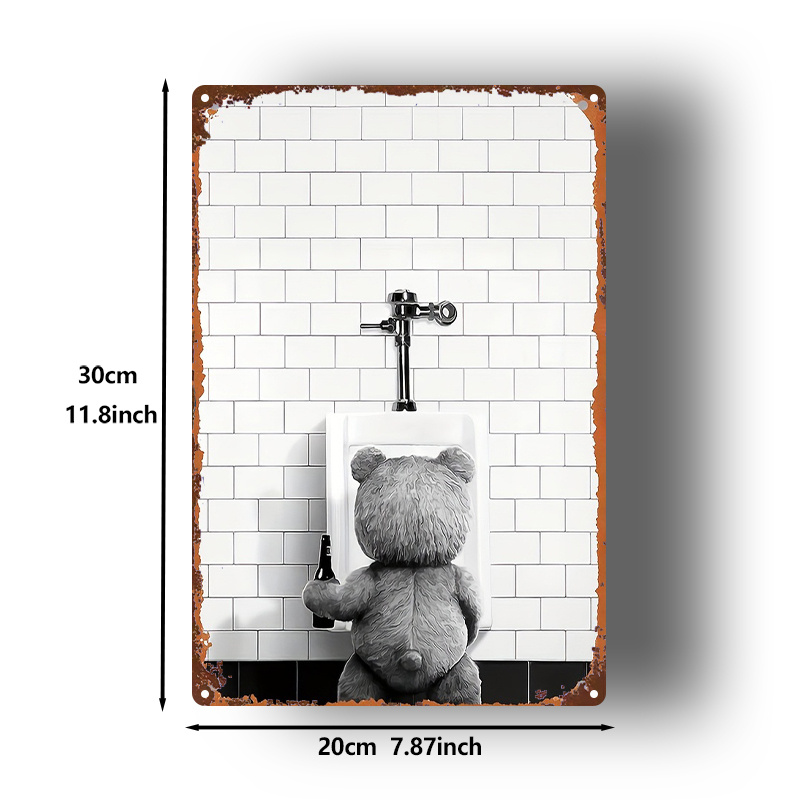 Metal Sign, Vintage Art - Pand – Home Bathroom Scene recenzja i cena