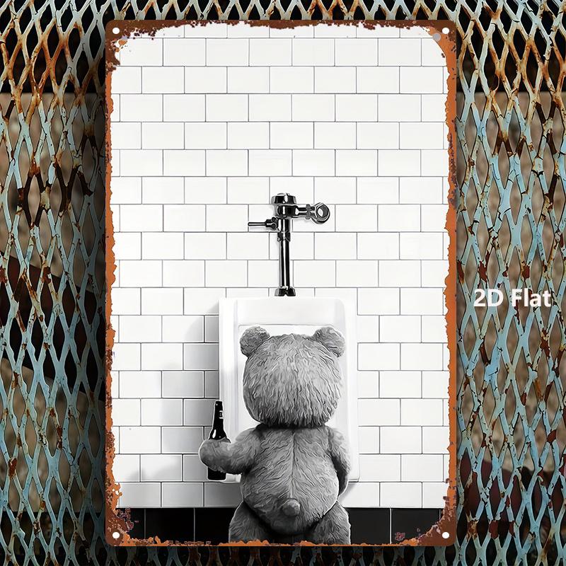 Metal Sign, Vintage Art - Pand – Home Bathroom Scene recenzja i cena