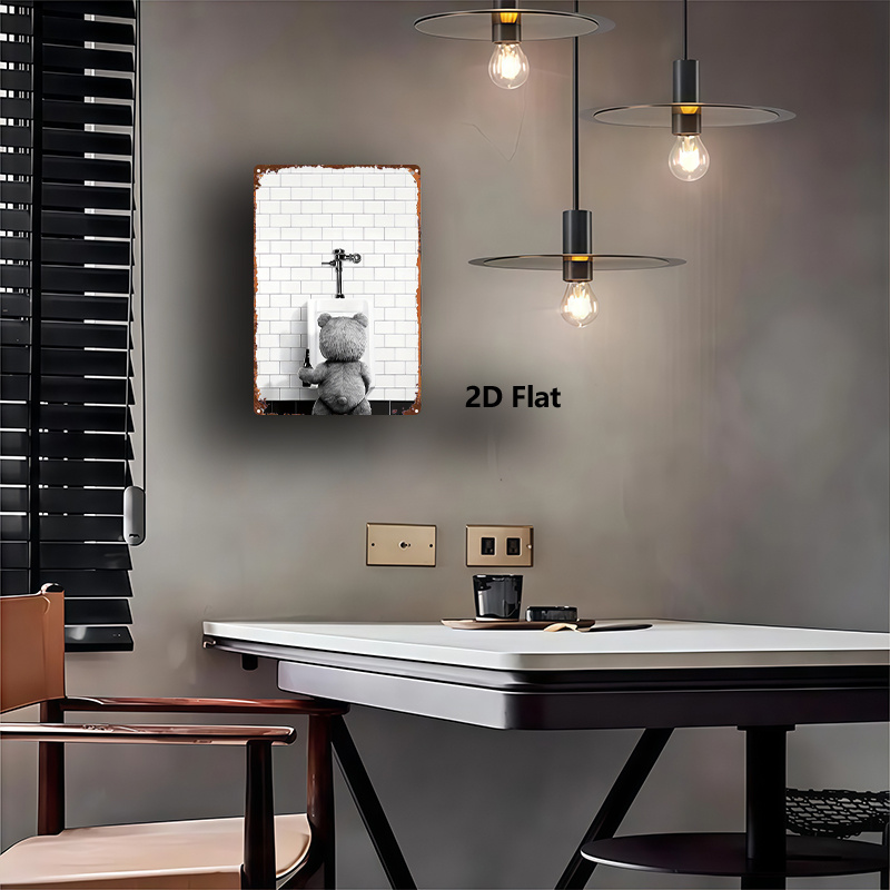 Metal Sign, Vintage Art - Pand – Home Bathroom Scene recenzja i cena
