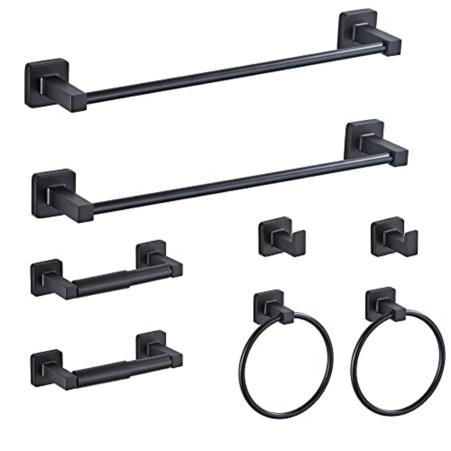 Bathroom Hardware Set 8 Pieces – Towel Bar Stainless recenzja i cena