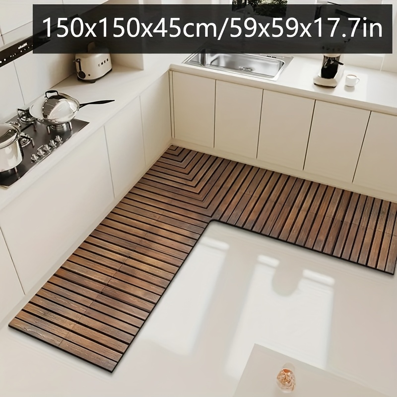 L-Shaped Non-Slip Floor Mat fo – Home Bathroom Mats recenzja i cena